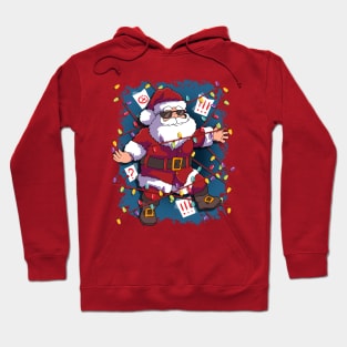 Christmas Secret Agent Spy Santa Claus Hoodie